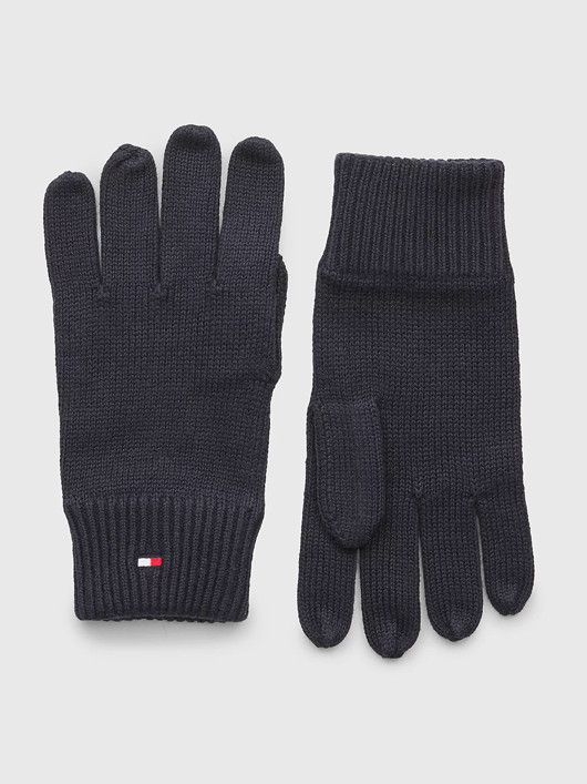 Gants Coton/Cachemire Marine Tommy Hilfiger