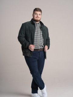 Blouson Cuir Vert Foret Capel Grandes Tailles  homme grande taille - Capelstore