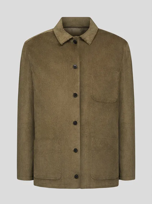 Veste Worker Velours Beige Capel Grande Taille  homme grande taille - Capelstore