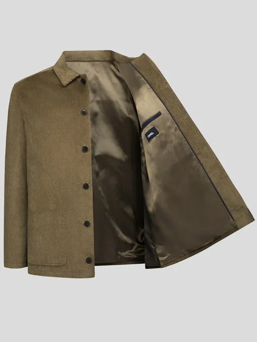 Veste Worker Velours Beige Capel Grande Taille  homme grande taille - Capelstore