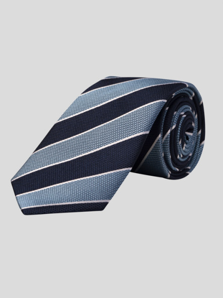 Cravate Rayée Marine/Bleue Capel Grande Taille