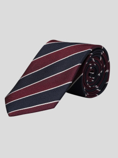 Cravate Rayee Marine/bordeaux Capel Grande Taille  homme grande taille - Capelstore