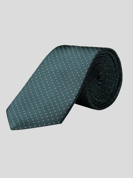 Cravate Verte À Pois Blancs Capel Grande Taille