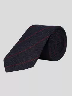 Cravate Rayee Marine/bordeaux Capel Grande Taille  homme grande taille - Capelstore