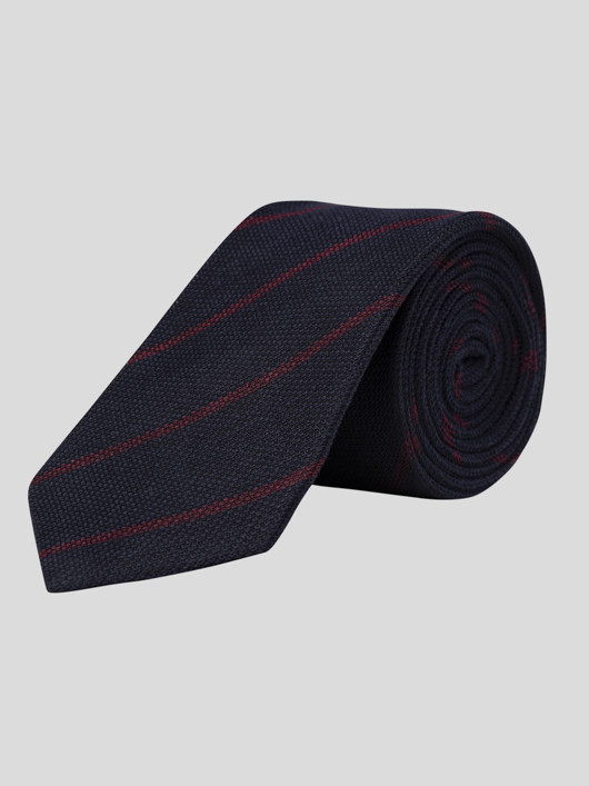 Cravate Rayee Marine/bordeaux Capel Grande Taille  homme grande taille - Capelstore