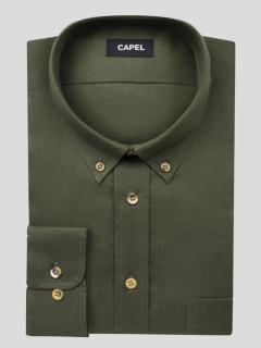 Chemise Ralph Lin Kaki Capel Grande Taille  homme grande taille - Capelstore