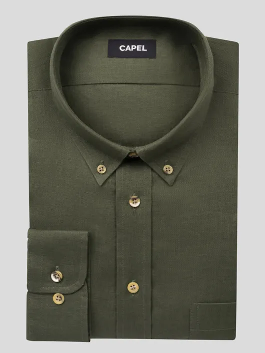 Chemise Ralph Lin Kaki Capel Grande Taille  homme grande taille - Capelstore