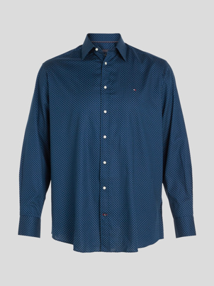 Chemise Marine à Pois Tommy Hilfiger Grande Taille