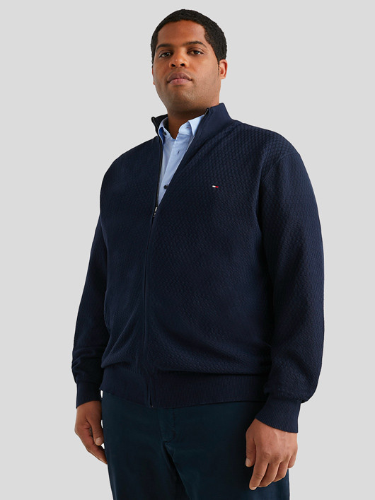Cardigan Maille Zippe Tommy Hilfiger Grande Taille homme grande taille - Capelstore