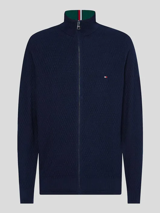 Cardigan Maille Zippe Tommy Hilfiger Grande Taille  homme grande taille - Capelstore