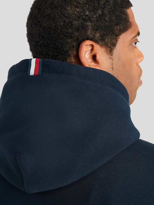 Sweat à capuche Tommy Hilfiger marine en molleton de coton