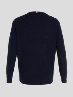 Pull Col Rond Marine Tommy Hilfiger Grande Taille  homme grande taille - Capelstore