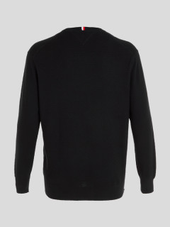 Pull Col Rond Noir Tommy Hilfiger Grande Taille  homme grande taille - Capelstore