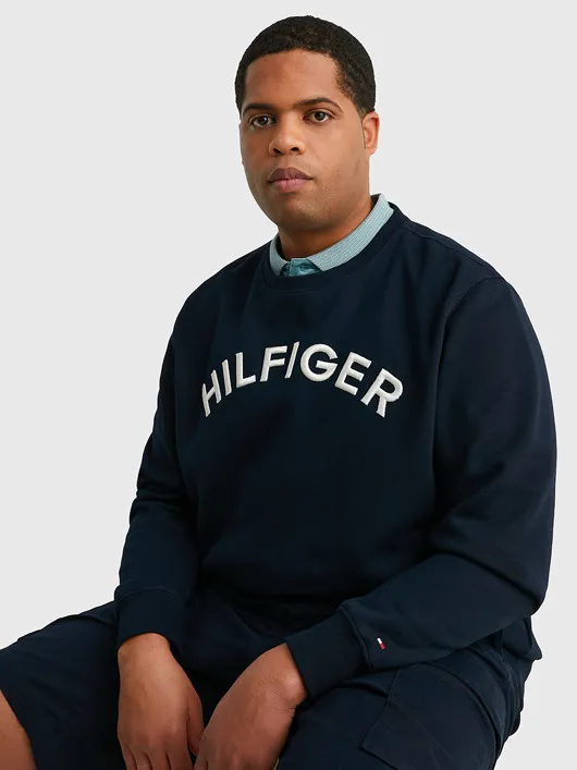 Pull Col Rond Logo Tommy Hilfiger Grande Taille  homme grande taille - Capelstore