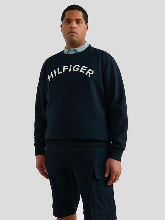 Pull col rond à rayures pour homme Tommy Hilfiger