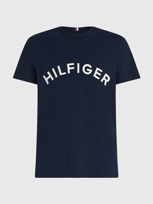 Tee-shirt Marine Logo Hilfiger Grande Taille  homme grande taille - Capelstore