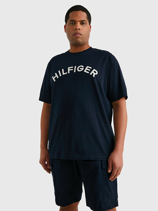 Tee-shirt Marine Logo Hilfiger Grande Taille homme grande taille - Capelstore