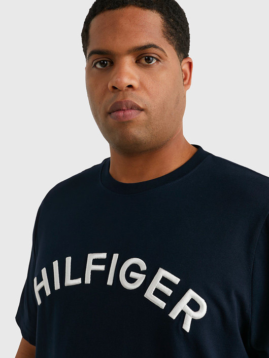 Tee-shirt Marine Logo Hilfiger Grande Taille homme grande taille - Capelstore