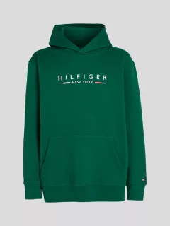 Sweat Capuche Vert Tommy Hilfiger Grande Taille  homme grande taille - Capelstore