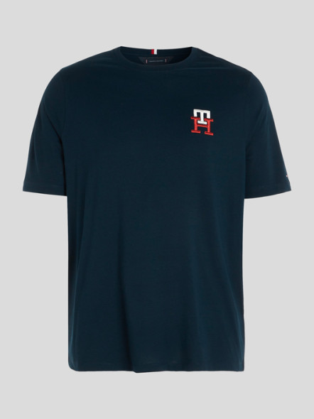 Tee-shirt Monogramme Marine Tommy Hilfiger Grande Taille