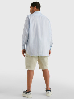 Chemise Rayee Bleue Oxford Tommy Hilfiger Grande Taille  homme grande taille - Capelstore