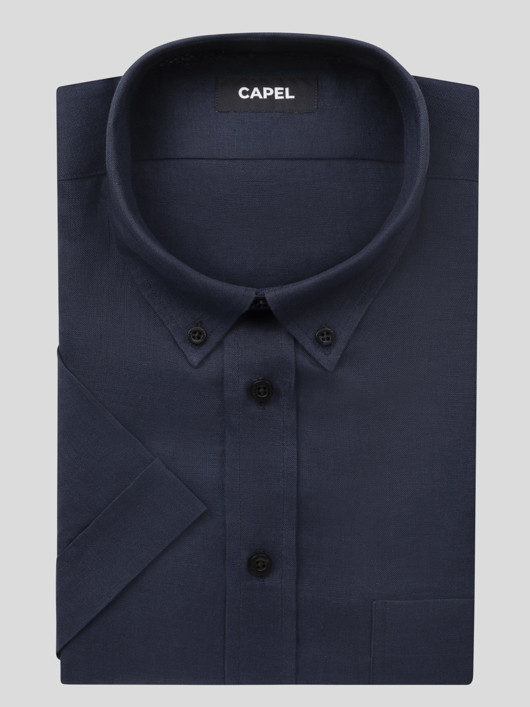 Chemisette Zack/leo Lin Marine Capel Grande Taille  homme grande taille - Capelstore