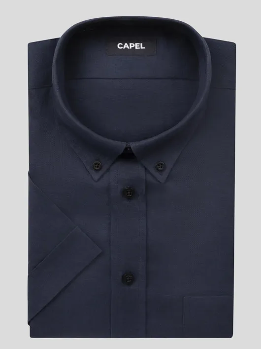 Chemisette Zack/leo Lin Marine Capel Grande Taille  homme grande taille - Capelstore