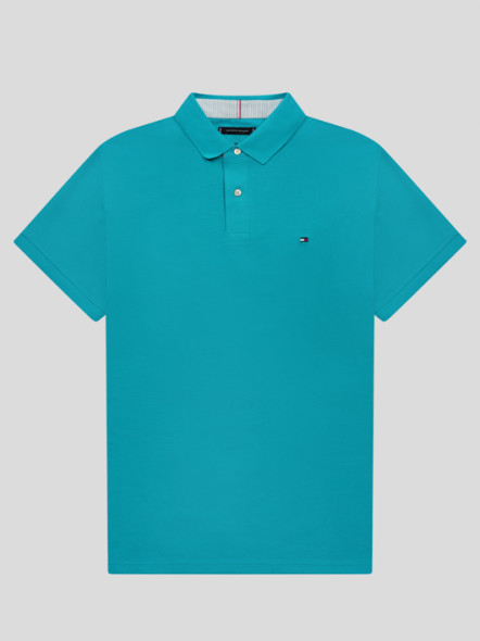 Polo Bleu Océan Tommy Hilfiger Grande Taille