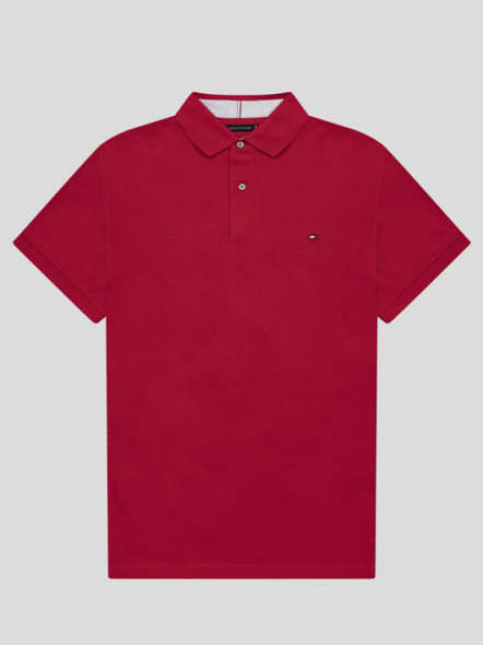 Polo Rouge Tommy Hilfiger Grande Taille