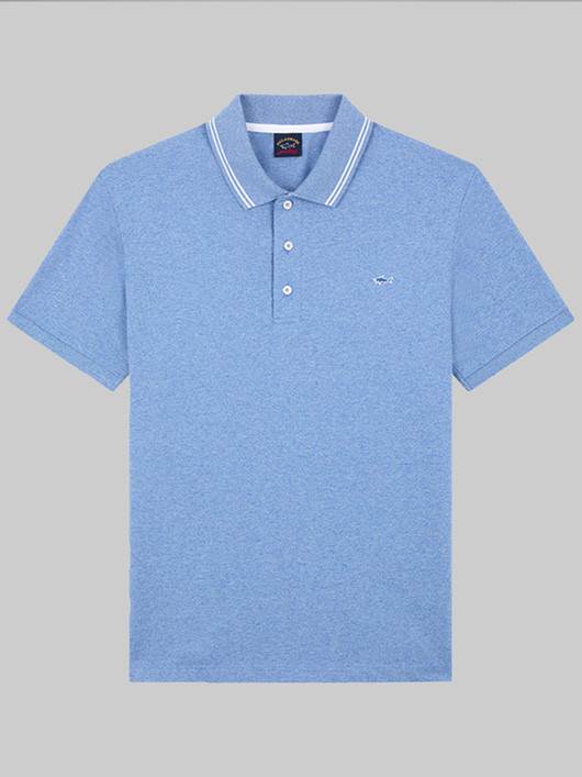 Polo Piqué Bleu Chiné Paul & Shark Grande Taille