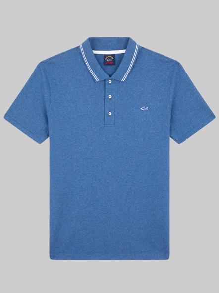 Polo Piqué Bleu Indigo Paul & Shark Grande Taille