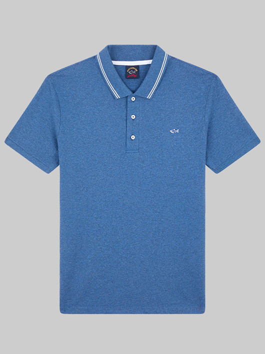 Polo Piqué Bleu Indigo Paul & Shark Grande Taille