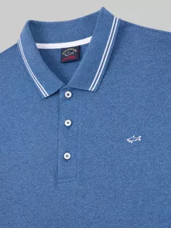 Polo Pique Indigo Paul & Shark Grande Taille  homme grande taille - Capelstore
