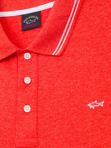 Polo Piqué Orange Paul & Shark Grande Taille