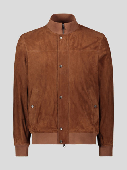 Blouson Cuir Cognac Paul & Shark Grande Taille