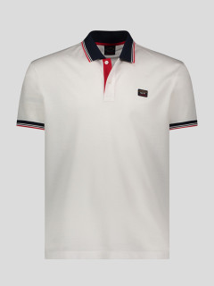 Polo Blanc Logo Paul & Shark Grande Taille  homme grande taille - Capelstore