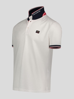 Polo Blanc Logo Paul & Shark Grande Taille  homme grande taille - Capelstore