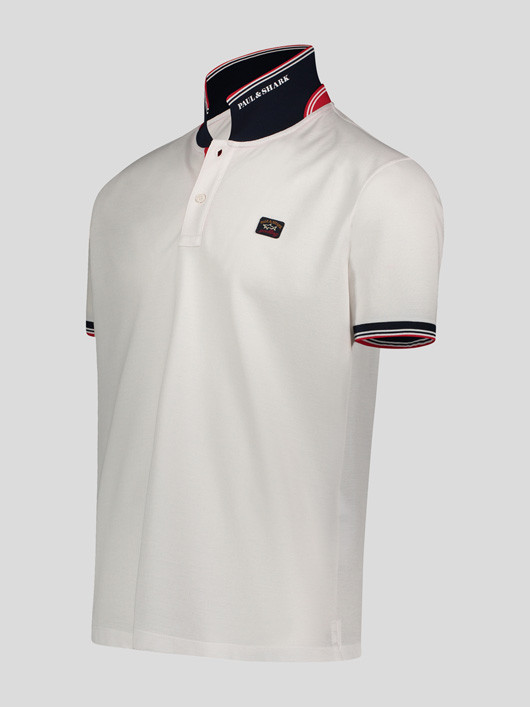 Polo Blanc Logo Paul & Shark Grande Taille homme grande taille - Capelstore