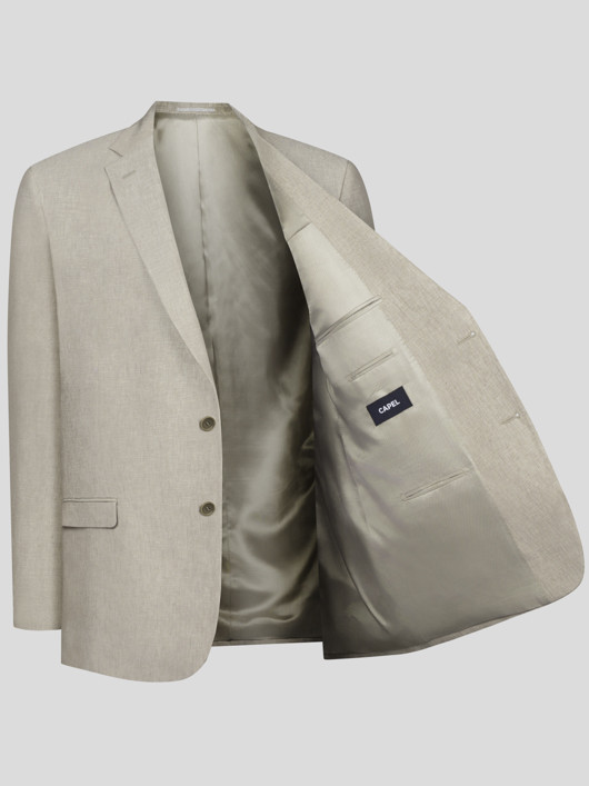 Veste En Lin Beige Capel Grande Taille homme grande taille - Capelstore
