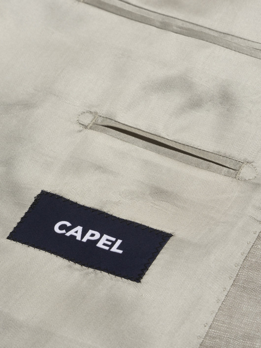 Veste En Lin Beige Capel Grande Taille homme grande taille - Capelstore