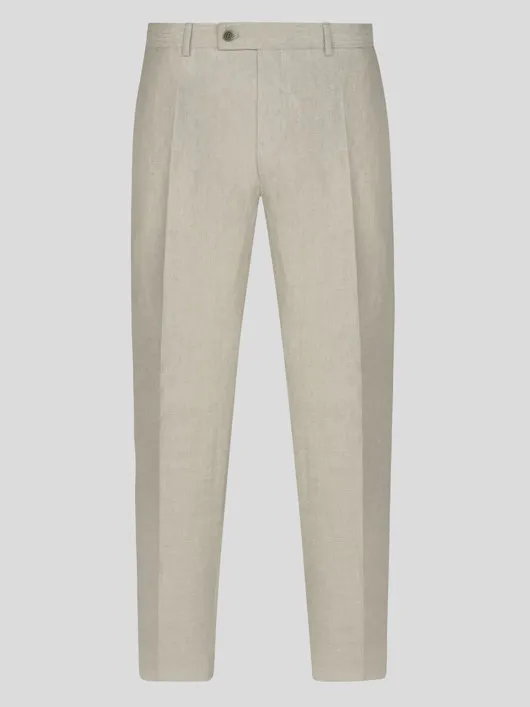 Pantalon En Lin Beige Capel Grande Taille  homme grande taille - Capelstore