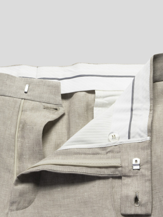 Pantalon En Lin Beige Capel Grande Taille homme grande taille - Capelstore