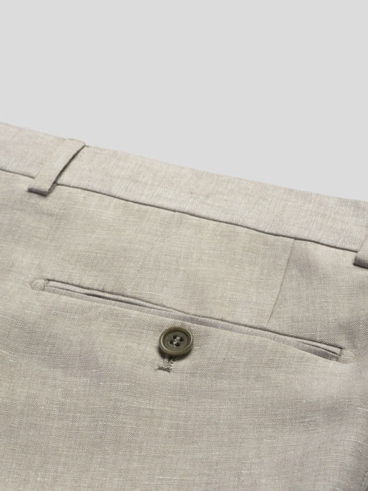 Pantalon En Lin Beige Capel Grande Taille homme grande taille - Capelstore