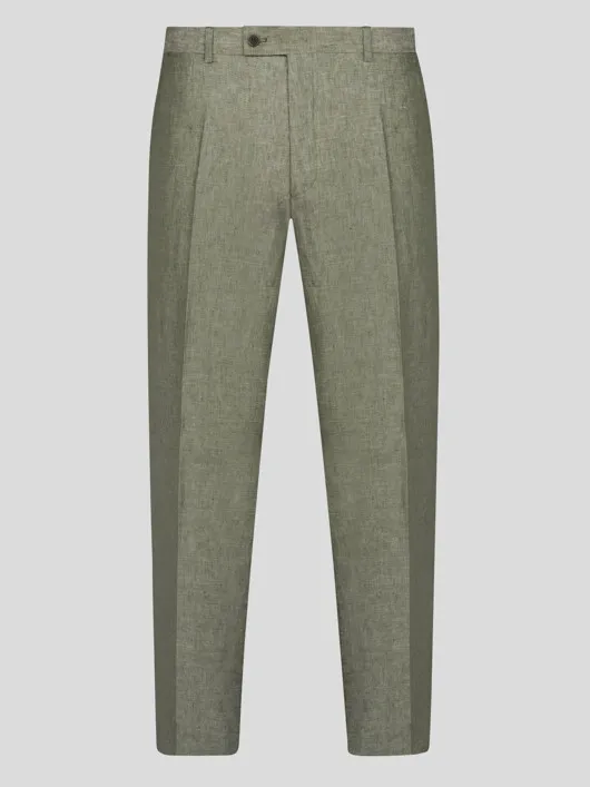 Pantalon En Lin Vert Capel Grande Taille  homme grande taille - Capelstore