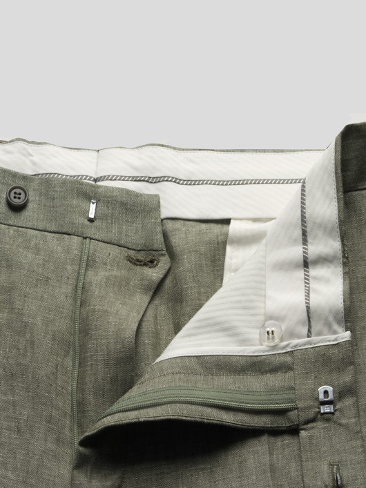 Pantalon En Lin Vert Capel Grande Taille homme grande taille - Capelstore
