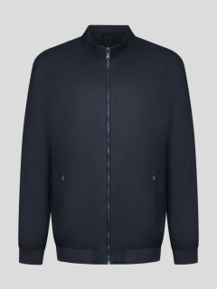 Blouson En Lin Marine Capel Grande Taille  homme grande taille - Capelstore
