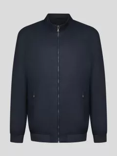 Blouson En Lin Marine Capel Grande Taille  homme grande taille - Capelstore