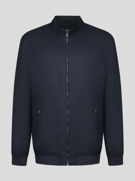 Blouson En Lin Marine Capel Grande Taille