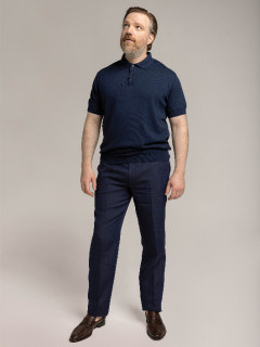 Pantalon En Lin Marine Capel Grande Taille  homme grande taille - Capelstore