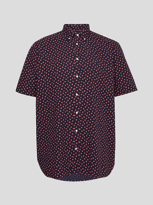 Chemisette Marine Fleurs Tommy Hilfiger Grande Taille  homme grande taille - Capelstore